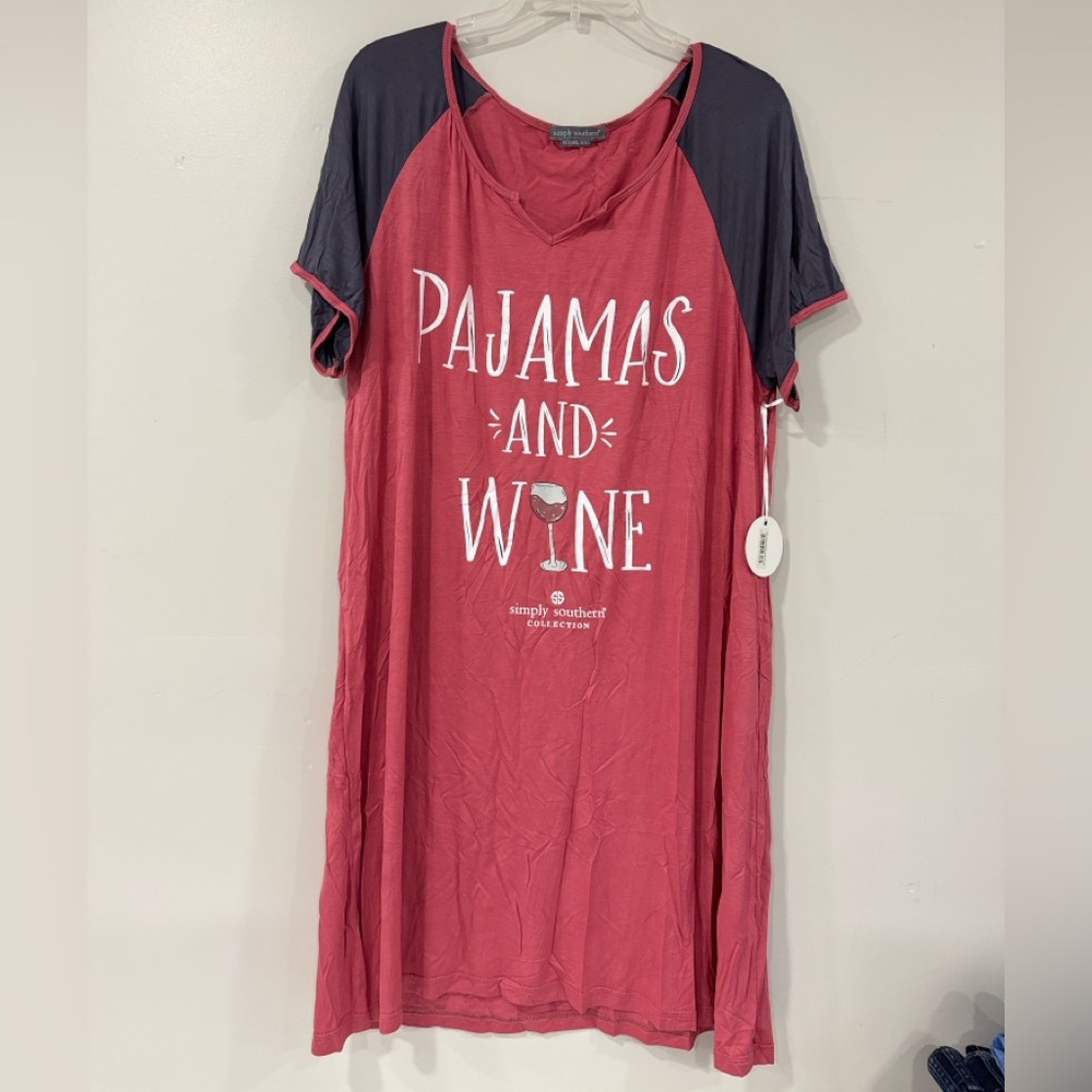 NWT Simply Southern Red Nightshirt Size XL-XXL